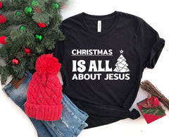 Christmas Is All About Jesus Shirt - Faith & Flame - Books and Gifts - Red Alcestis -