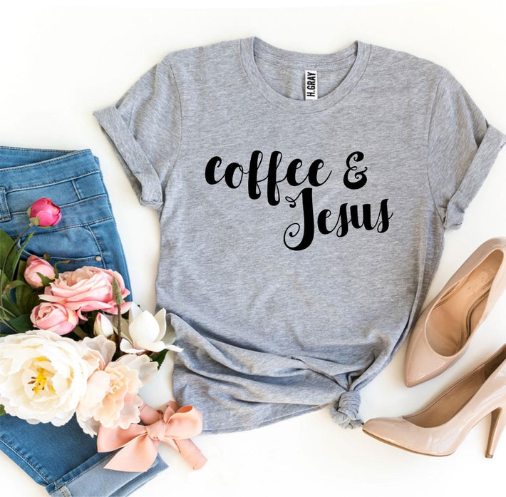 Coffee And Jesus T-shirt - Faith & Flame - Books and Gifts - Agate -