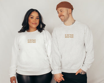 Come Home Crewneck Sweatshirt - Faith & Flame - Books and Gifts - Printify -