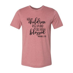 DT0208 Her Children Will Rise Up Shirt - Faith & Flame - Books and Gifts - Red Alcestis -