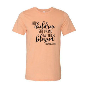 DT0208 Her Children Will Rise Up Shirt - Faith & Flame - Books and Gifts - Red Alcestis -