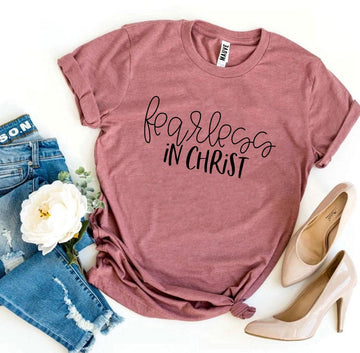 Fearless In Christ T-shirt - Faith & Flame - Books and Gifts - Agate -