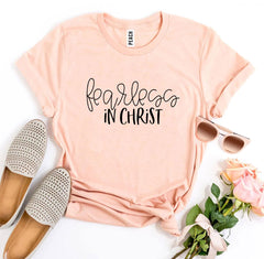 Fearless In Christ T-shirt - Faith & Flame - Books and Gifts - Agate -