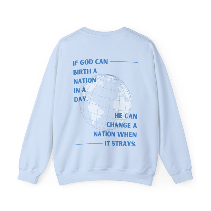 God can change a nation Crewneck Sweatshirt - Faith & Flame - Books and Gifts - Printify - 