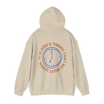 God's Timing Hoodie - Faith & Flame - Books and Gifts - Printify -