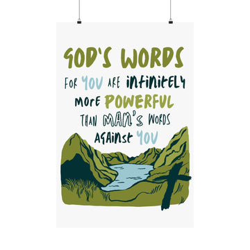 God's Words Matte Vertical Posters - Faith & Flame - Books and Gifts - Printify - 