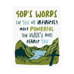 God's Words Matte Vertical Posters - Faith & Flame - Books and Gifts - Printify - 