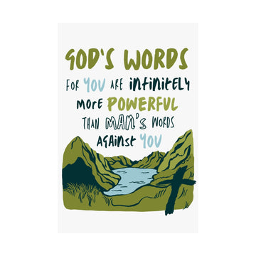 God's Words Matte Vertical Posters - Faith & Flame - Books and Gifts - Printify - 