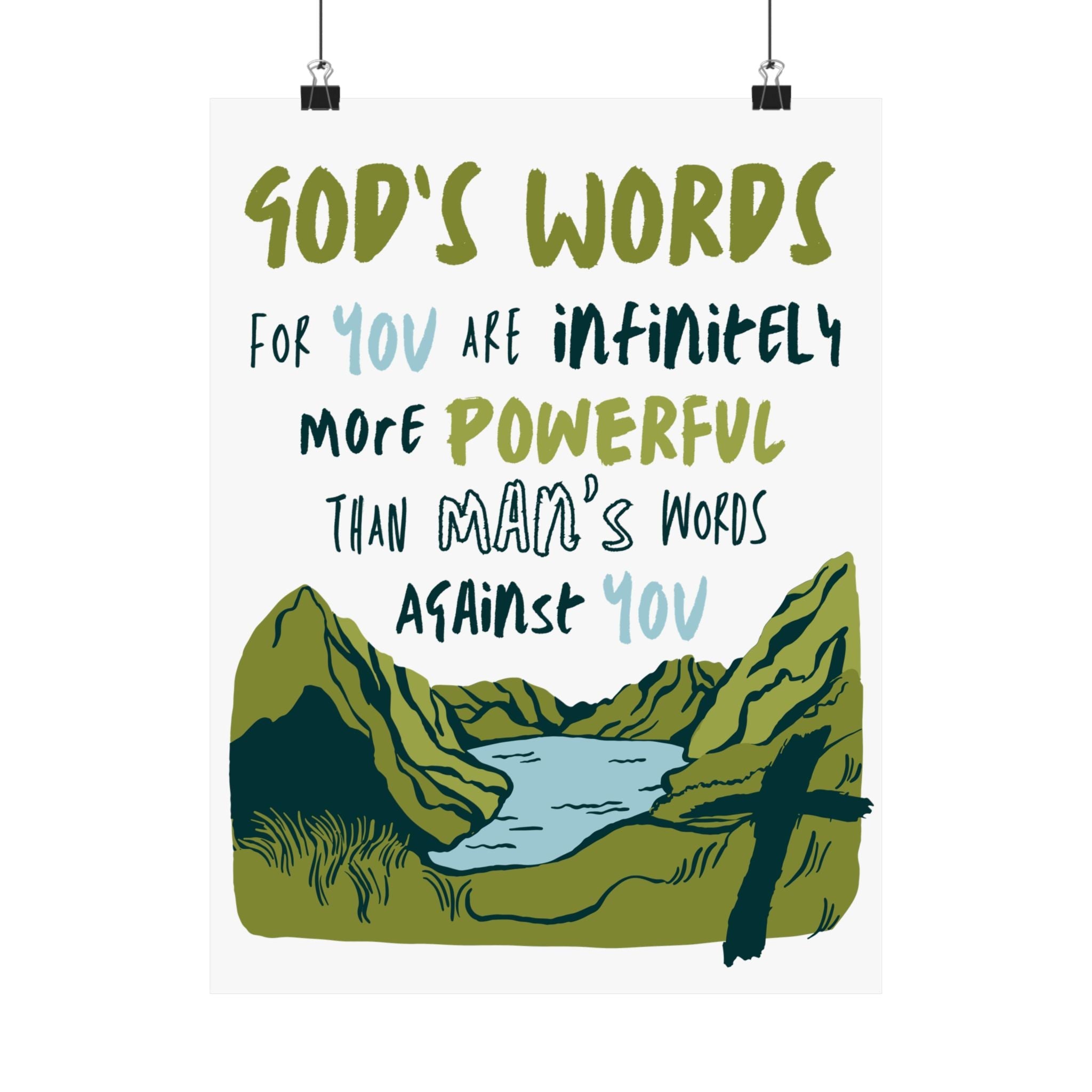 God's Words Matte Vertical Posters