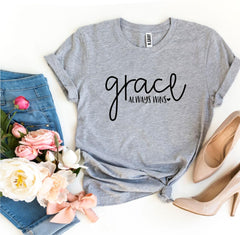 Grace Always Wins T-shirt - Faith & Flame - Books and Gifts - Agate -