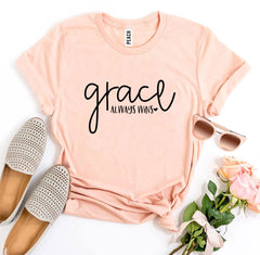 Grace Always Wins T-shirt - Faith & Flame - Books and Gifts - Agate -