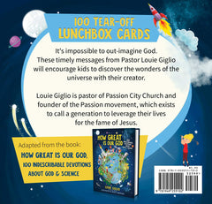 How Great Is Our God: 100 Tear-Off Lunchbox Cards About God and Science Paperback – November 5, 2019 - Faith & Flame - Books and Gifts - Passion Publishing - 9781949255102