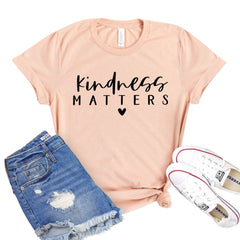 Kindness Matters T-shirt - Faith & Flame - Books and Gifts - White Caeneus -