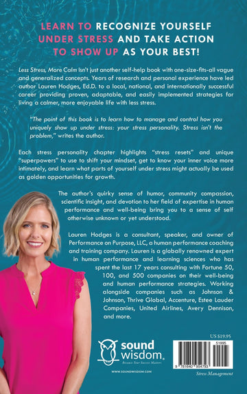 Less Stress, More Calm: Discover Your Unique Stress Personality and Make It Your Superpower Paperback – April 2, 2024 - Faith & Flame - Books and Gifts - Sound Wisdom - 9781640954793