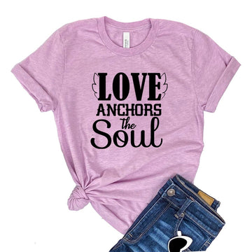 Love Anchors The Soul T-shirt - Faith & Flame - Books and Gifts - White Caeneus -