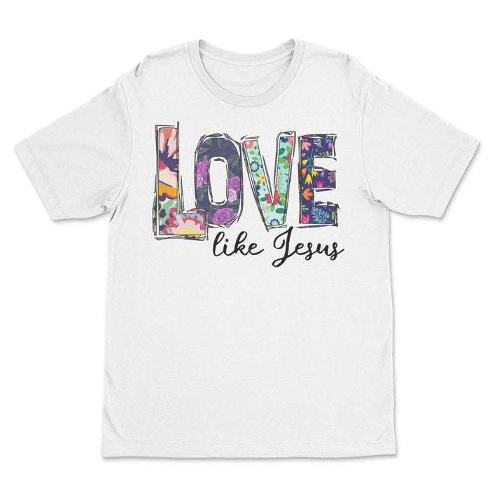 Love Like Jesus Inspiration T Shirts - Faith & Flame - Books and Gifts - Amaranth Hades -