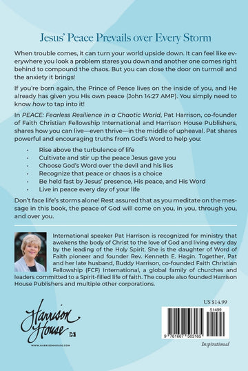 Peace: Fearless Resilience in a Chaotic World Paperback – December 5, 2023 - Faith & Flame - Books and Gifts - Harrison House - 9781667503165