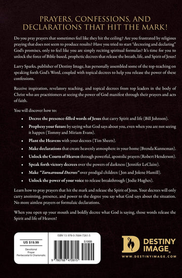 Releasing the Force of Faith Decrees: Speaking Words that Carry the Spirit and Life of Jesus Paperback – May 4, 2023 - Faith & Flame - Books and Gifts - Destiny Image - 9780768472615