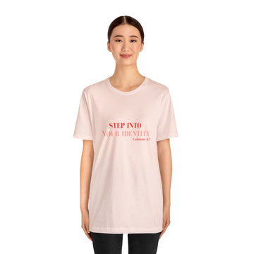 Step into your identity Short Sleeve Tee - Faith & Flame - Books and Gifts - Printify -