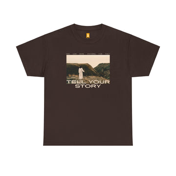 Tell Your Story Cotton Tee Front Design | Pentecost If... - Faith & Flame - Books and Gifts - Printify - 