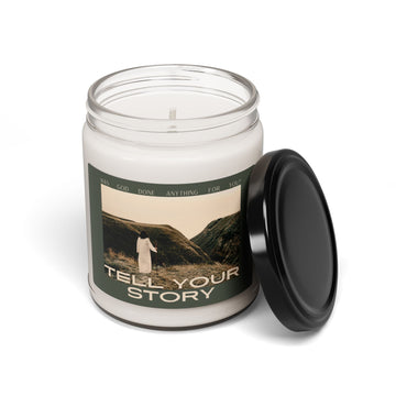 Tell Your Story Scented Soy Candle - Inspirational Home Decor Gift | Pentecost If... - Faith & Flame - Books and Gifts - Printify - 