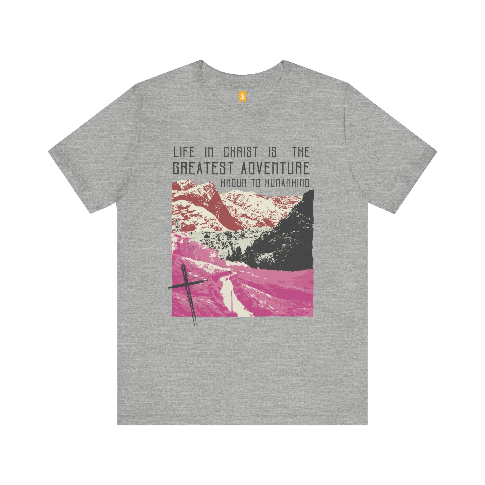 The Greatest Adventure (Pink) T-shirt Front Design | Divine Encounters