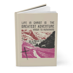 The Greatest Journey Journal Pink | Divine Encounters - Faith & Flame - Books and Gifts - Printify - 