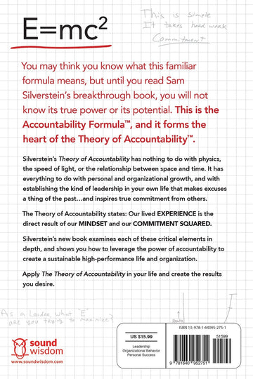 The Theory of Accountability: Building a Truly Accountable, High-Performance, High-Growth Life for Yourself and Your Organization Paperback – September 21, 2021 - Faith & Flame - Books and Gifts - Sound Wisdom - 9781640952751