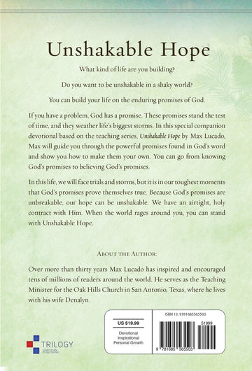 Unshakable Hope Devotional: Building Our Lives on the Promises of God Paperback – September 20, 2022 - Faith & Flame - Books and Gifts - Destiny Image - 9781685565503