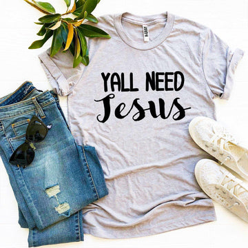 Yall Need Jesus T-shirt - Faith & Flame - Books and Gifts - Agate -