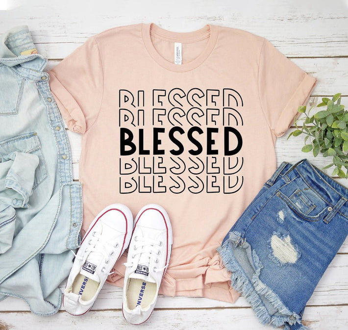 Blessed T-shirt - Faith & Flame - Books and Gifts - White Caeneus -