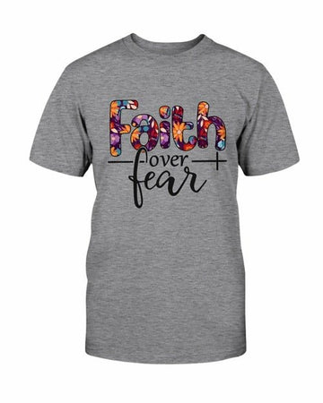 Faith over Fear T shirt - Faith & Flame - Books and Gifts - Red Alcestis -