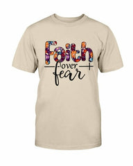 Faith over Fear T shirt - Faith & Flame - Books and Gifts - Red Alcestis -